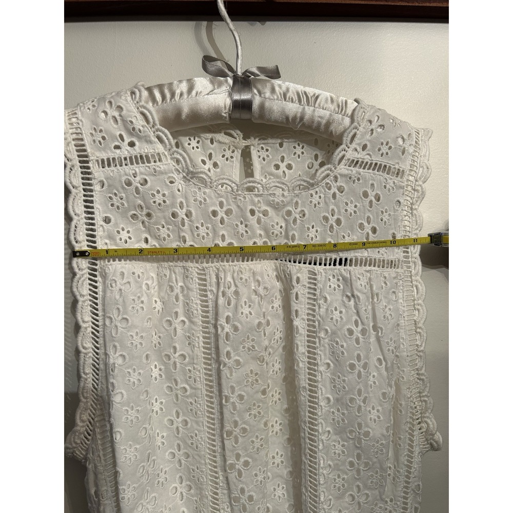 Kavari AU Women's Cotton White Eyelet Dress Size Medium - Picture 13 of 14
